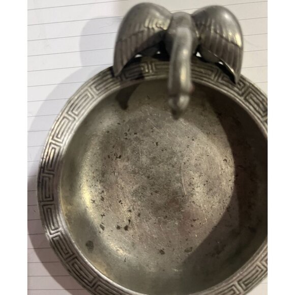 Vintage Yamaka & Co Japan Pewter Goose Tray Red (Possible Jade/Coral) Eyes - Picture 4 of 13